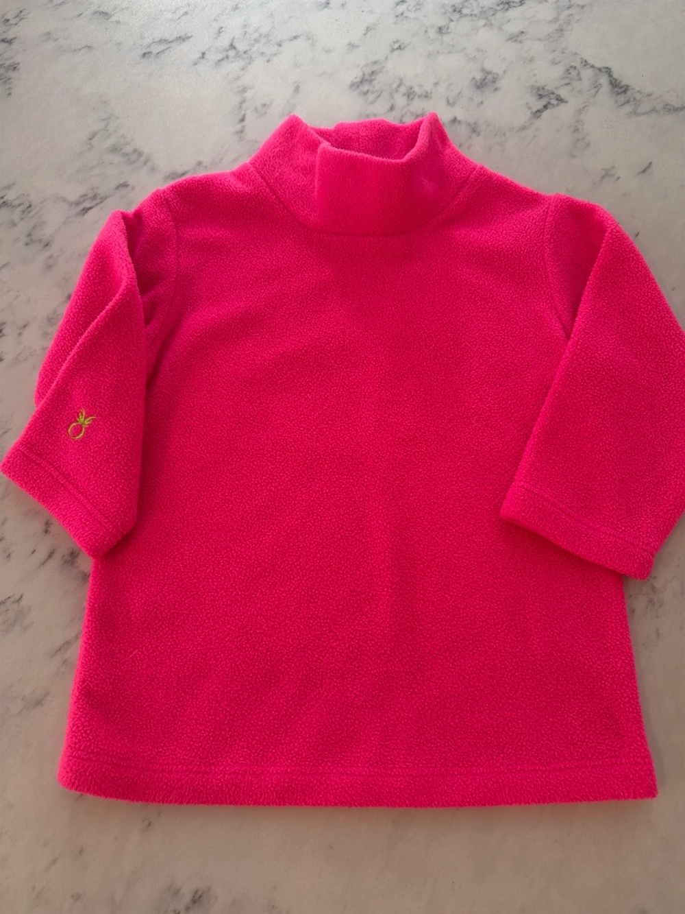 Dudley Stephens Greenbriar Hot Pink Turtleneck Fleece Pullover